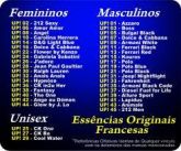 Lista das Fragancias Disponiveis